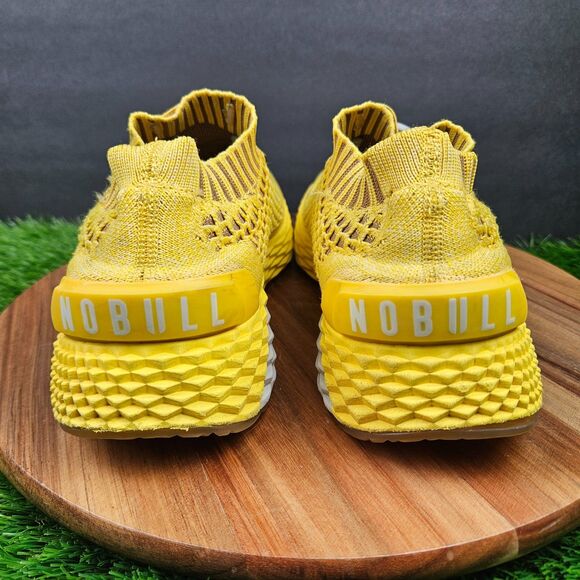 NOBULL Lemon Drop Diamond Knit Runner Athletic Yellow Shoes Men’s 8 Women’s 9.5 - Picture 3 of 12